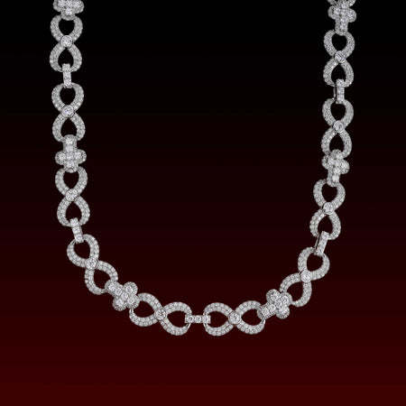 S925 Infinity Cross Moissanite Chain