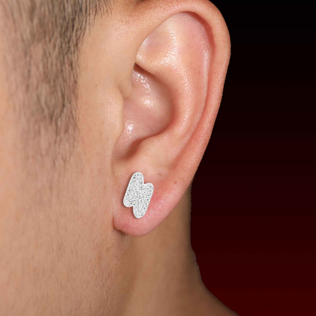 Lightning Moissanite Stud Earrings