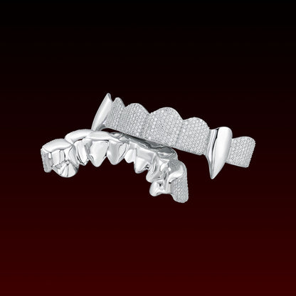 Polished Vampire Fangs Custom Moissanite Grillz