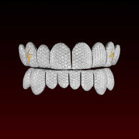 Perm Cut Lightning Sign Fangs Custom Moissanite Grillz