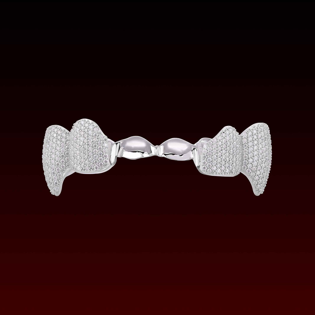 Honeycomb Vampire Fangs Custom Moissanite Grillz