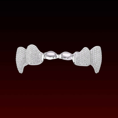 Honeycomb Vampire Fangs Custom Moissanite Grillz