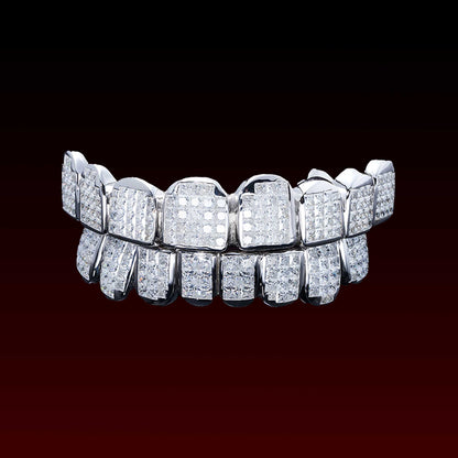 Princess Cut Invisible Set Custom Moissanite Grillz