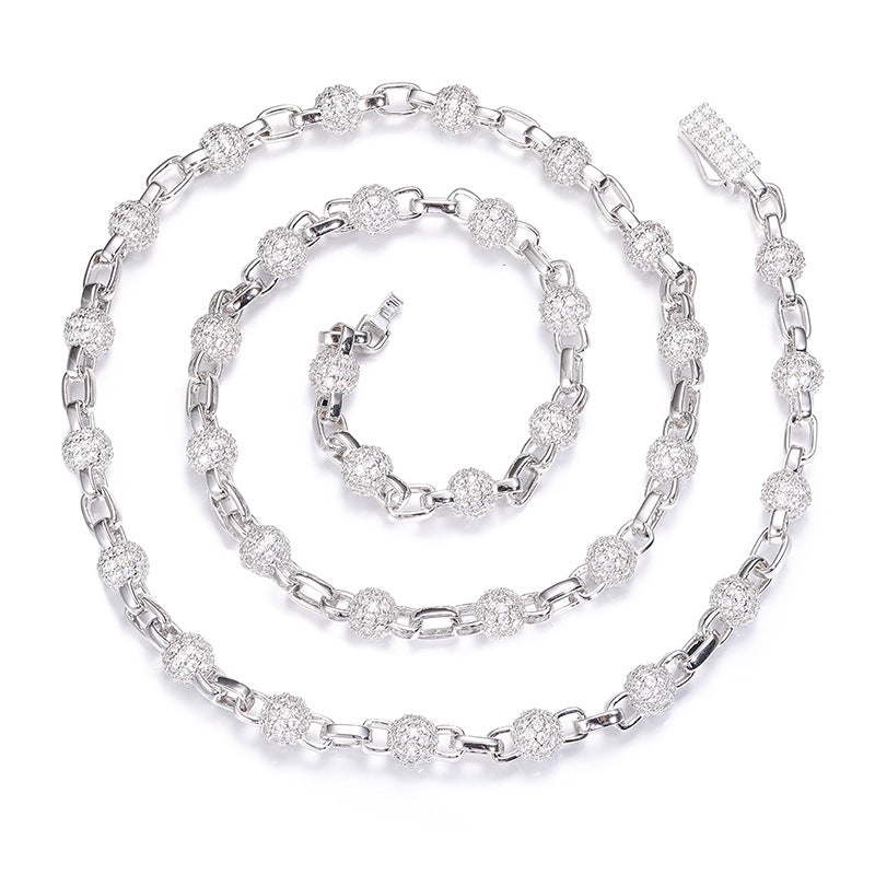 6MM Rolo Ball Iced Out Chain