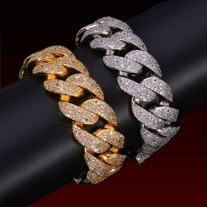 22MM Galaxy Set Iced Cuban Bracelet