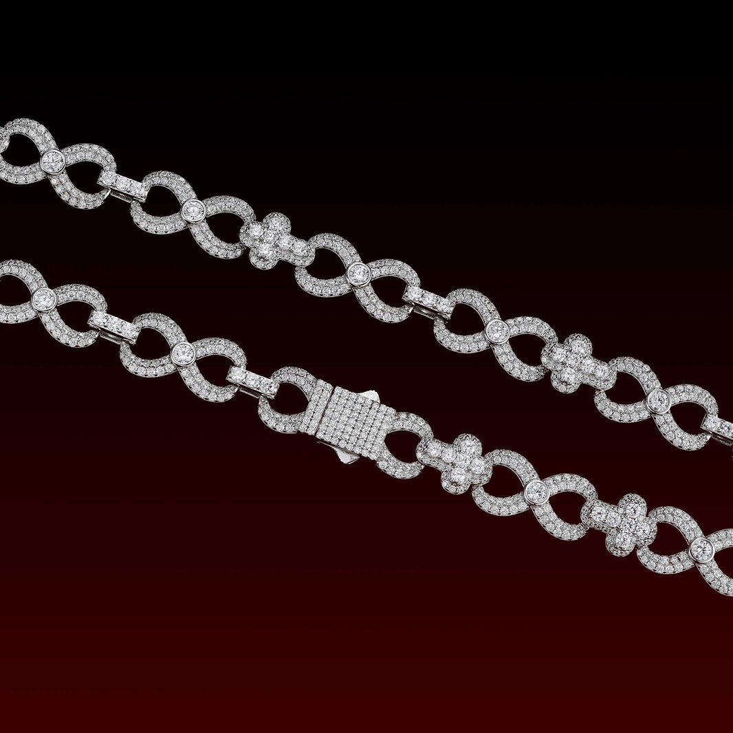 S925 Infinity Cross Moissanite Chain