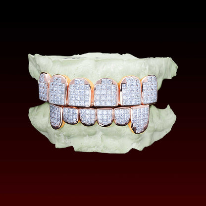 Princess Cut Invisible Set Custom Moissanite Grillz