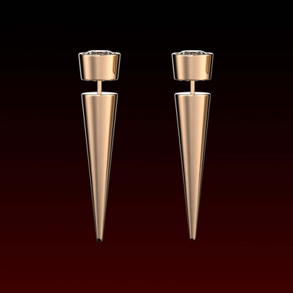 1CT Spike Studs Moissanite Earring