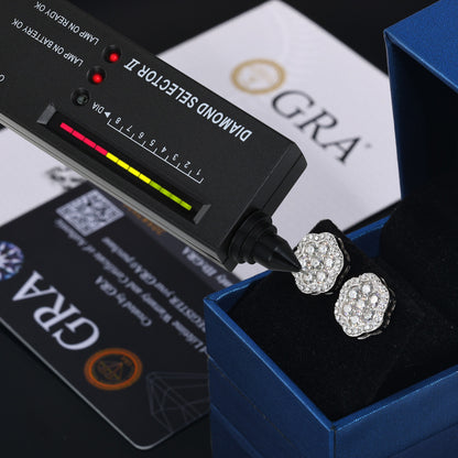 13MM Halo Cluster Moissanite Stud Earring