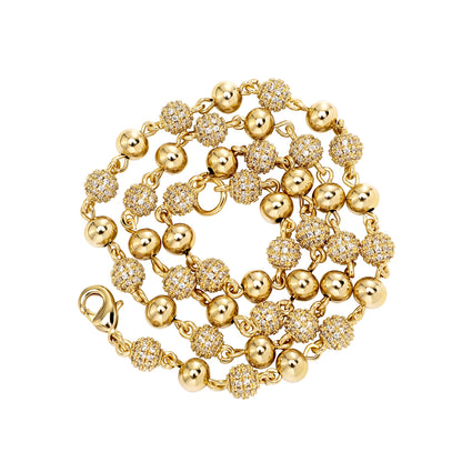 6/8/10MM Iced Out Ball Chain