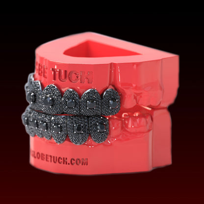 Round Center Stone Black Moissanite Custom Grillz