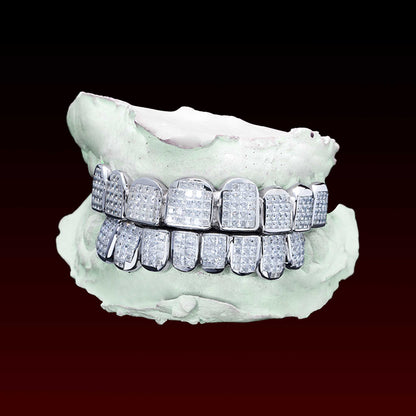 Princess Cut Invisible Set Custom Moissanite Grillz