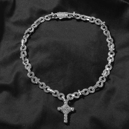 12MM Cross Link Iced Out Chain