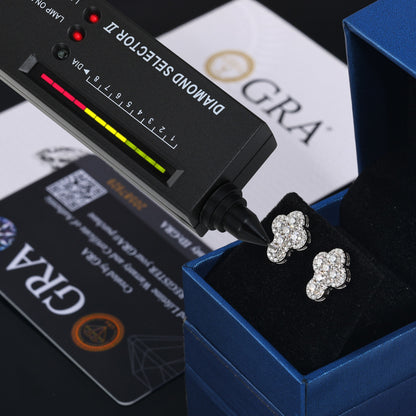 Hola Cross Moissanite Stud Earrings