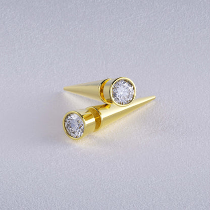 1CT Spike Studs Moissanite Earring