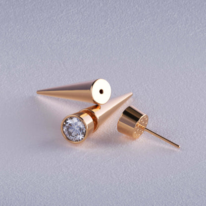 1CT Spike Studs Moissanite Earring