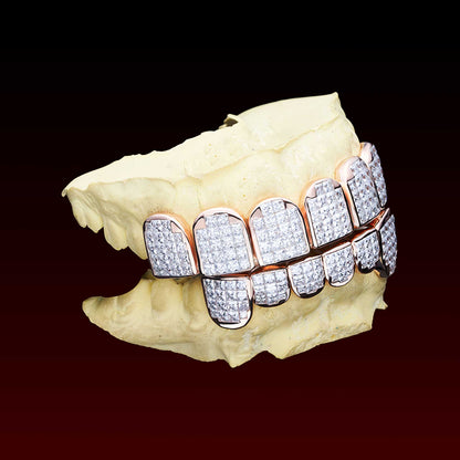 Princess Cut Invisible Set Custom Moissanite Grillz