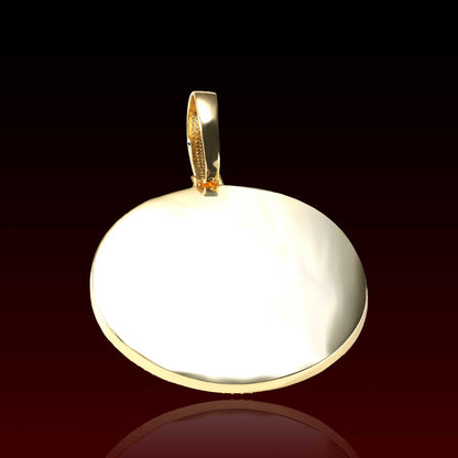 Baguette Cut Letter 3D Circle Custom Pendant