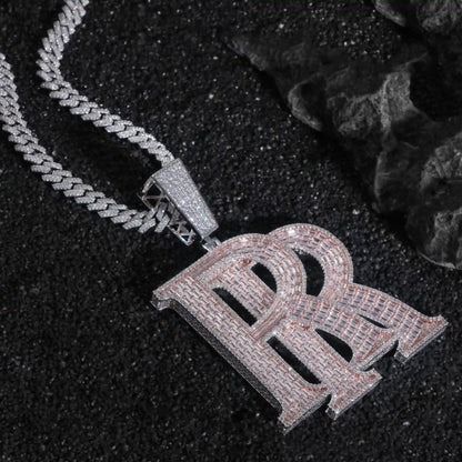 Baguette Cut RR Iced Out Pendant