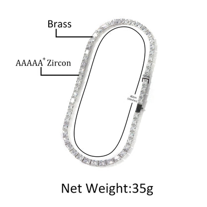 6MM Baguette Cut Tennis Chain