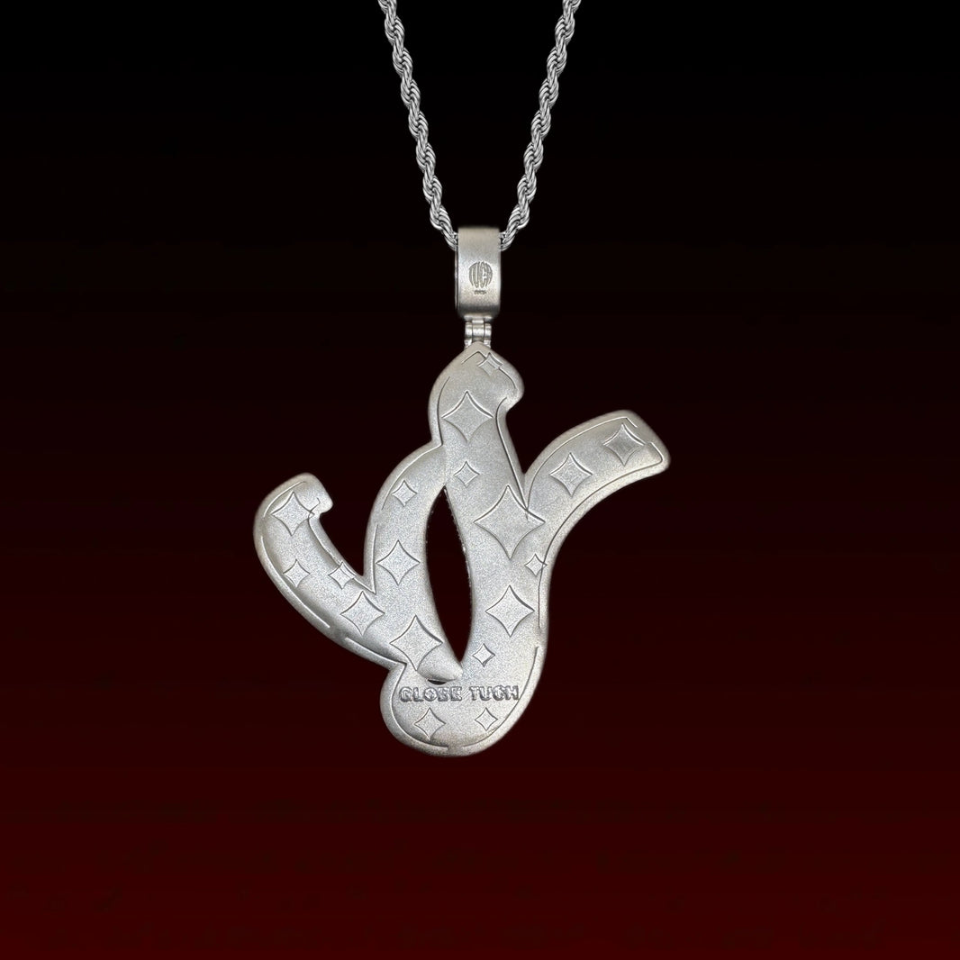 Baguette Cut YV Letter Pendant