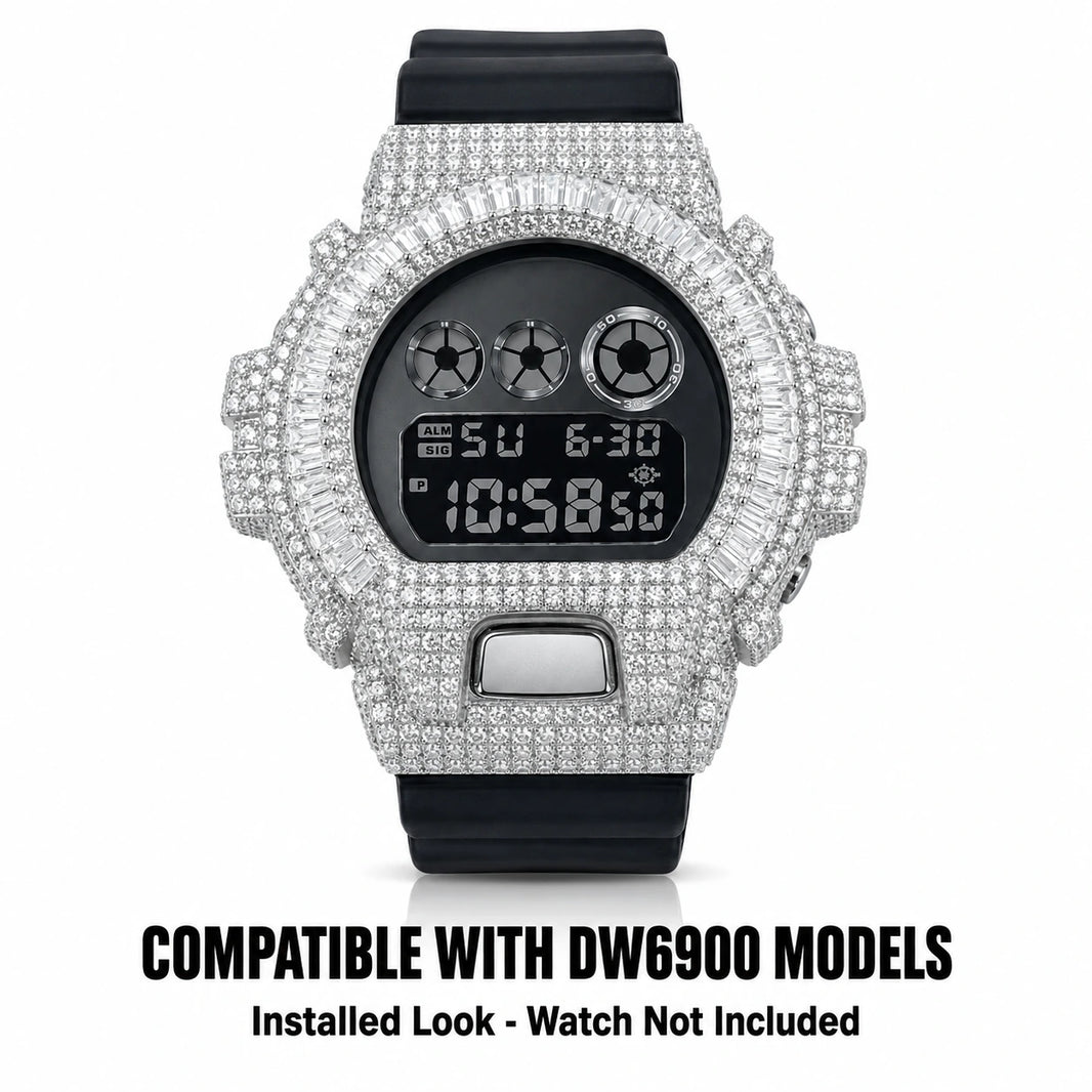 Baguette Halo Watch Bezel Compatible with DW6900