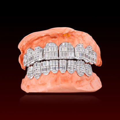 Pave Baguette Cut  Custom Moissanite Grillz