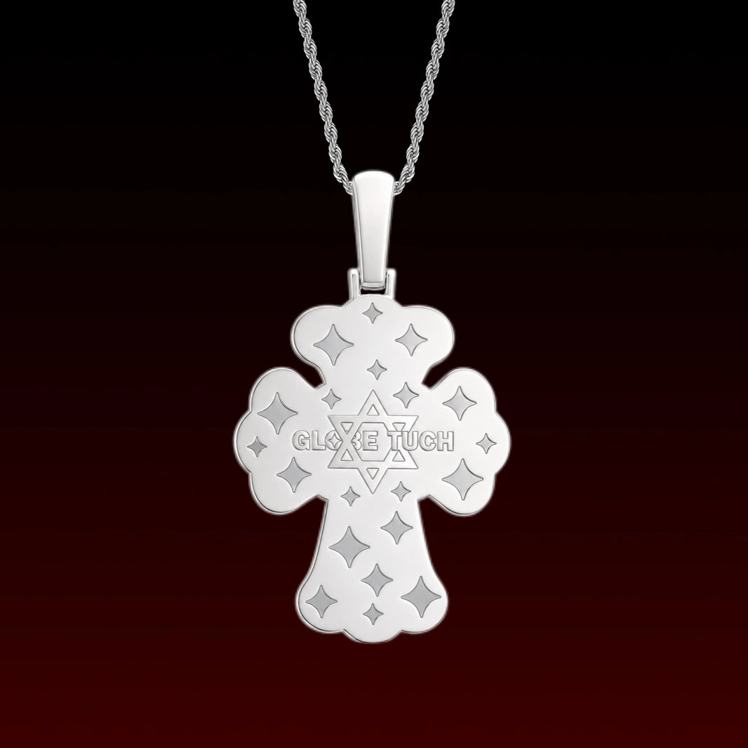Black Jade Hexagram Cross Pendant