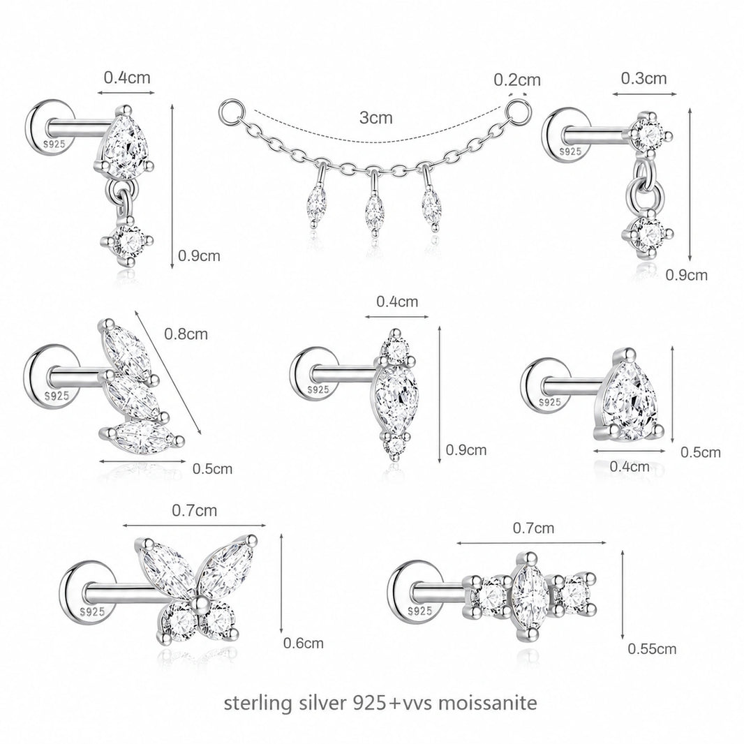 Butterfly Series Flat Back Stud