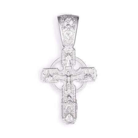 Cathedral Halo Cross Iced Out Pendant