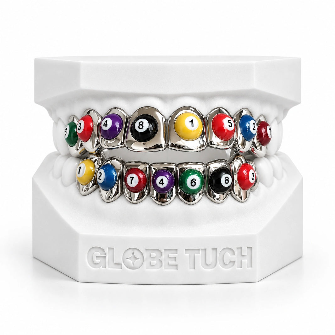 Color Enamel Pool Ball Custom Grillz
