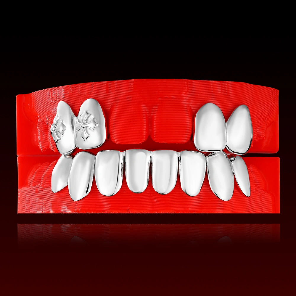 Cross Fang Polished Custom Grillz