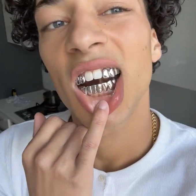 Cross Fang Polished Custom Grillz