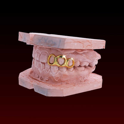 Custom 3 Teeth Open Face Grillz