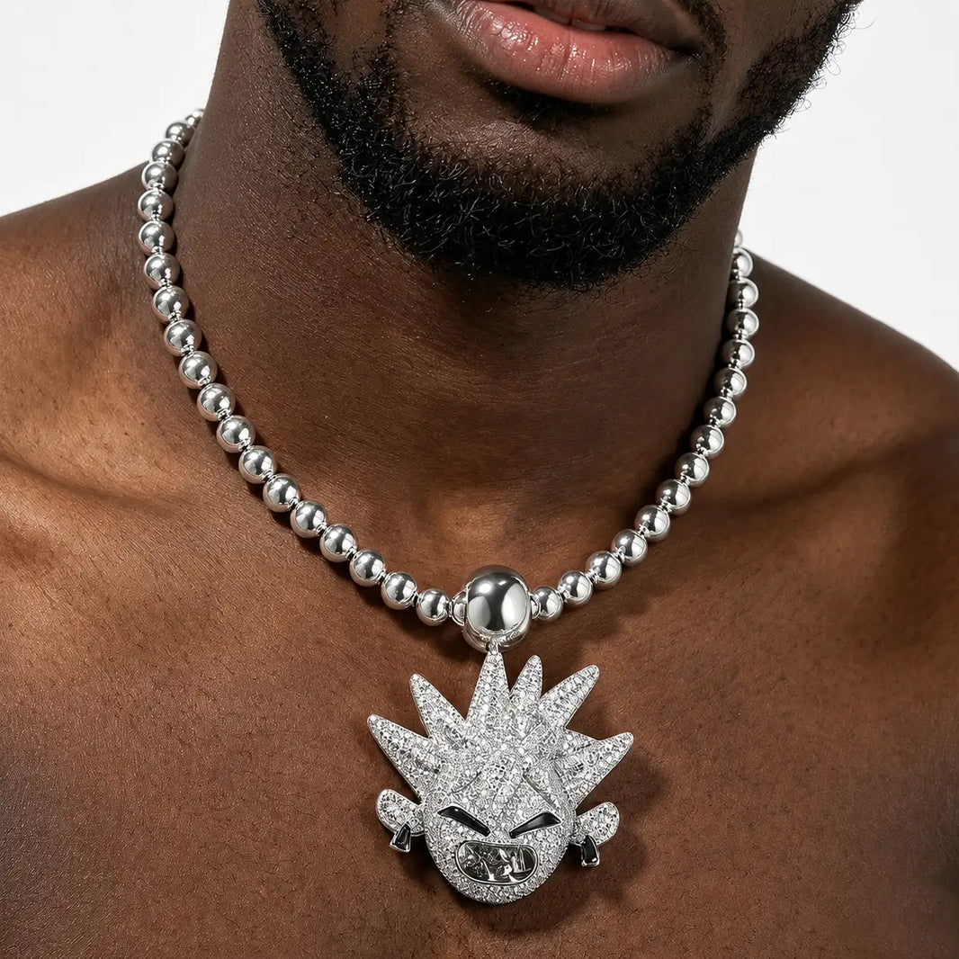 Custom 3D Face With Ball Chain