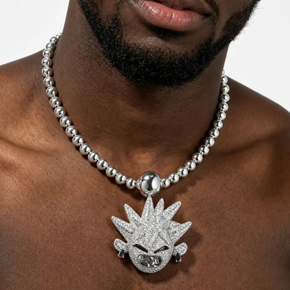 Custom 3D Face With Ball Chain