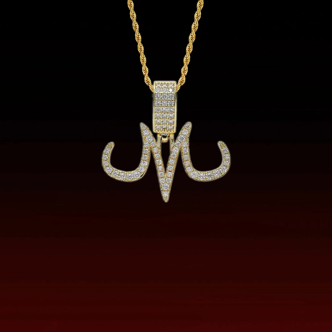 Custom M letter pendant