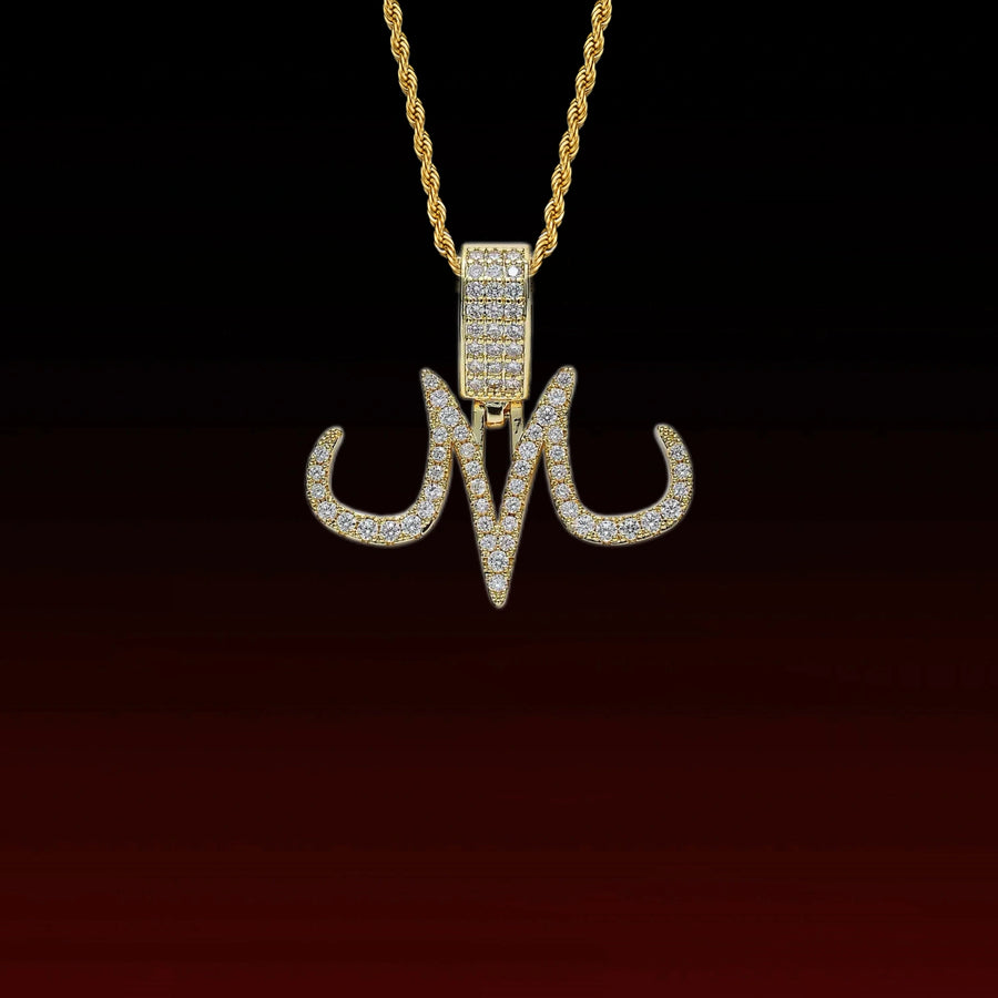 Custom M letter pendant