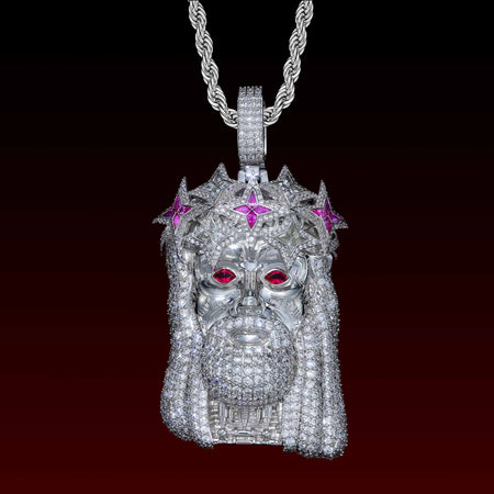 Cyber Jesus Iced Out Pendant