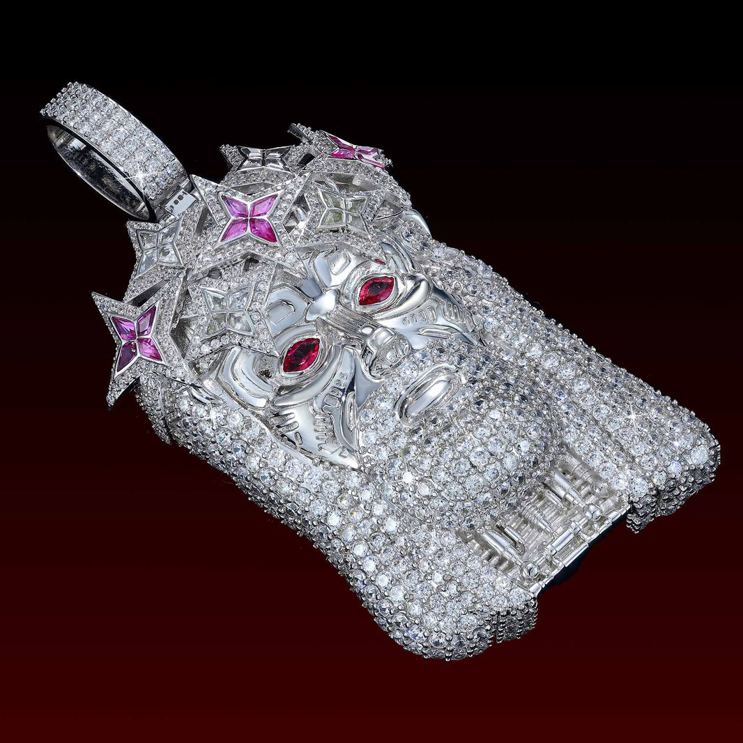 Cyber Jesus Iced Out Pendant