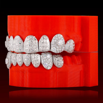 Diamond Cut Mosaic Fang Custom Grillz