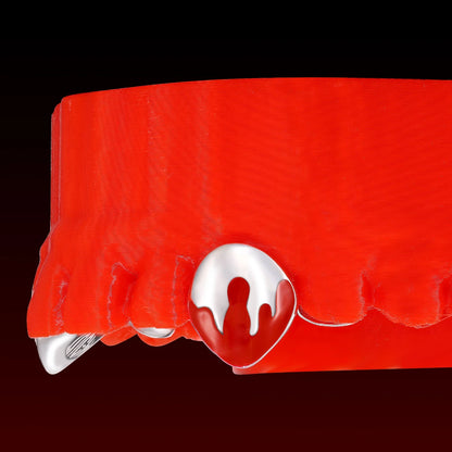Enamel Vampire Fangs Custom Moissanite Grillz
