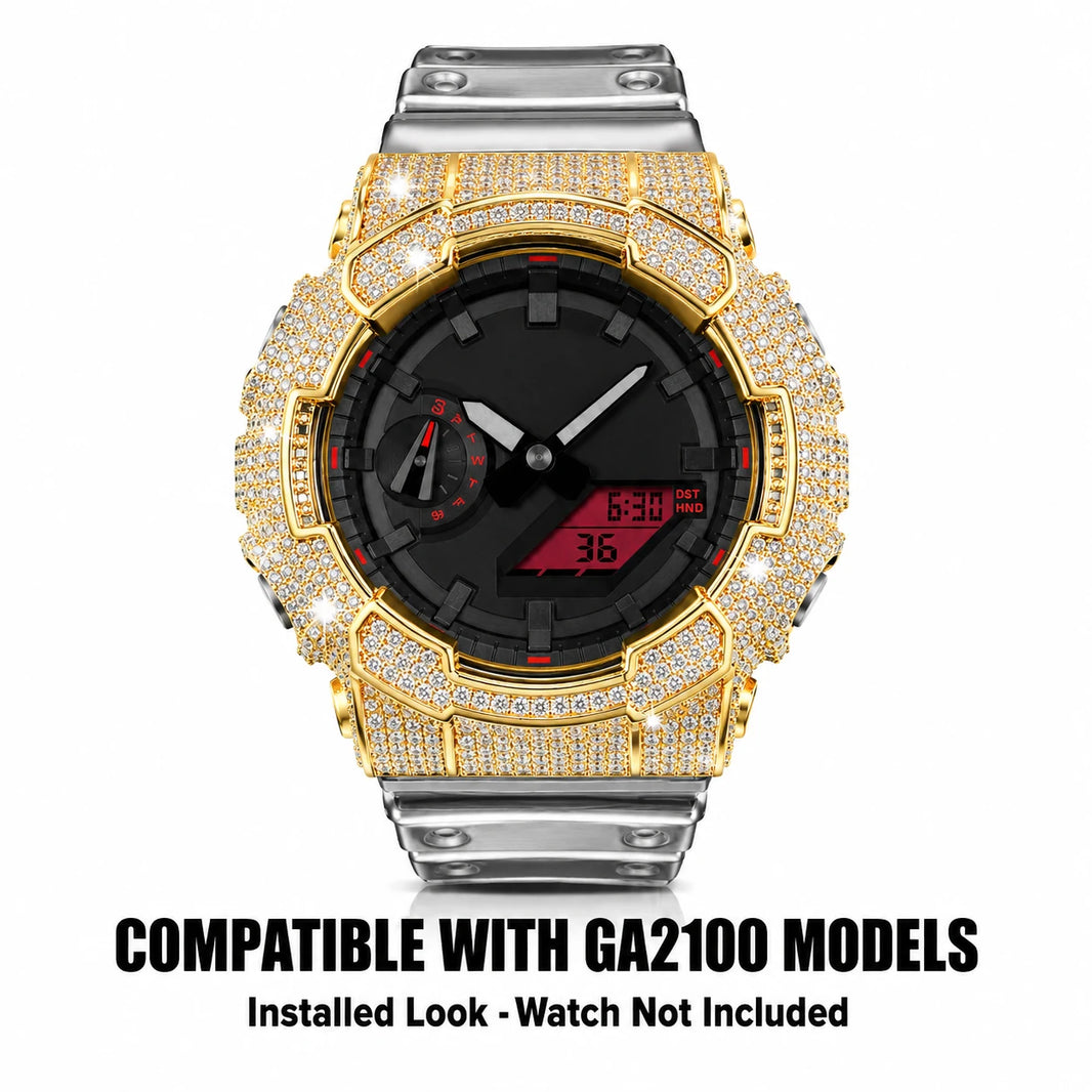 Full Pavé Iced Watch Bezel Compatible with GA2100
