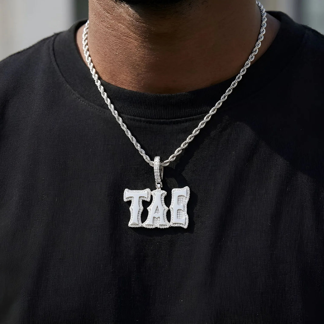 Gothic Font Custom Letter Pendant