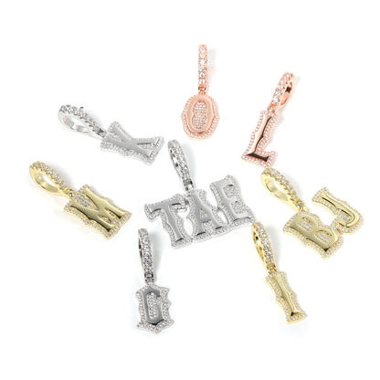 Gothic Font Custom Letter Pendant