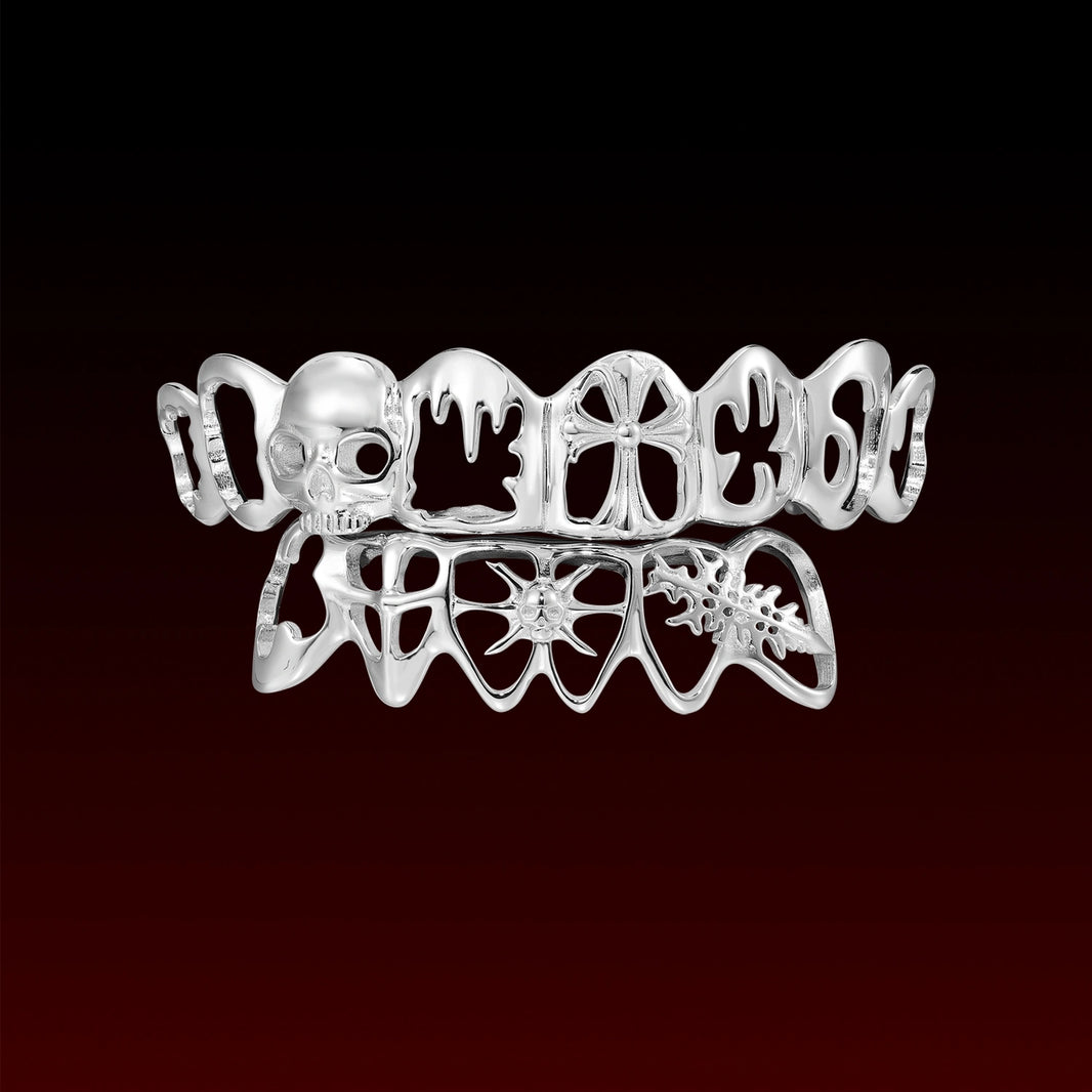 Gothic Skull Cross Custom Grillz