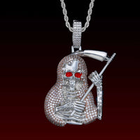 Grim Reaper Iced Out Pendant