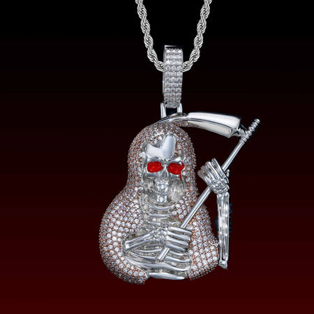 Grim Reaper Iced Out Pendant