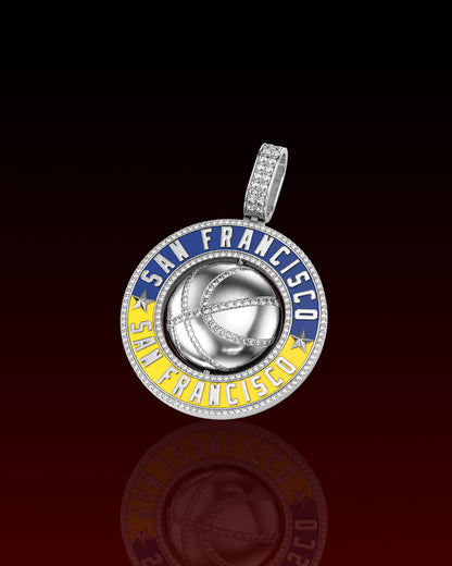 Golden State 3D Rotating Pendant