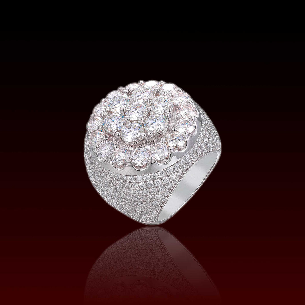 S925 Moissanite Big Solitaire Halo Ring